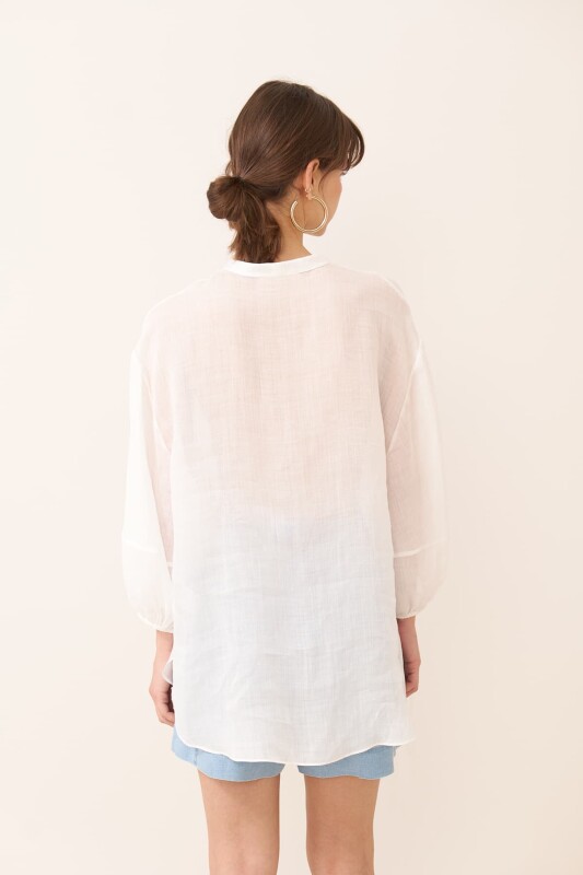Keten Tunik Ekru - 2