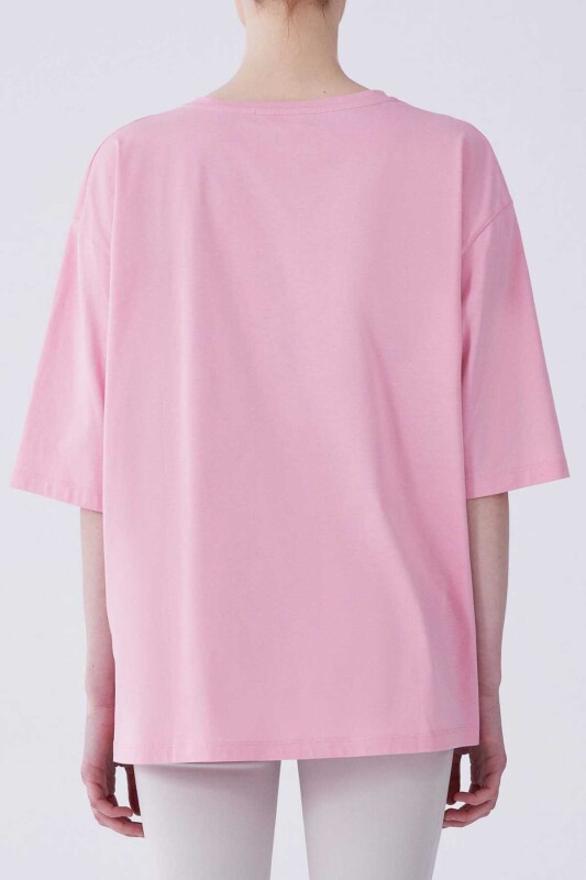 Kısa Kol T-shirt Pembe - 2