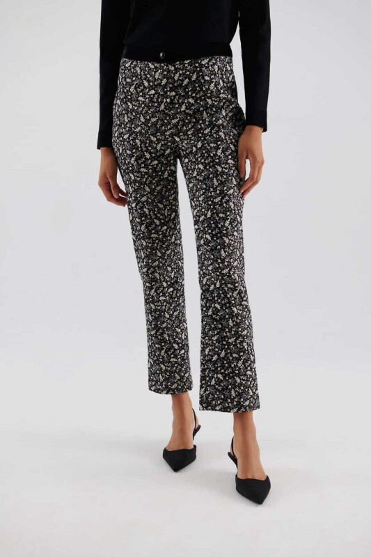  Kısa Paça Desenli Pantolon Standart Renk - 3