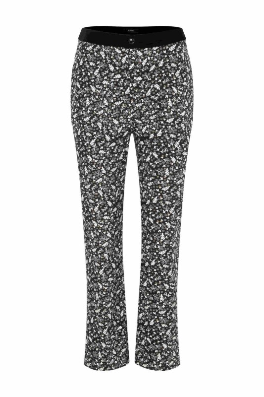  Kısa Paça Desenli Pantolon Standart Renk - 4