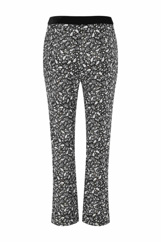  Kısa Paça Desenli Pantolon Standart Renk - 5