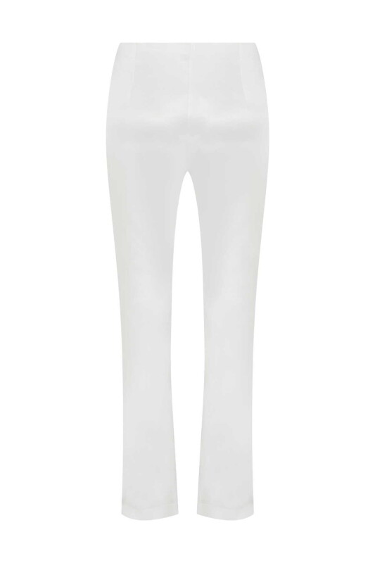 Kısa Paçalı Kadın Pantolon Beyaz - 5