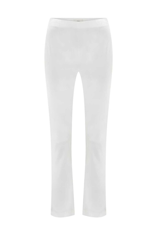 Kısa Paçalı Kadın Pantolon Beyaz - 4