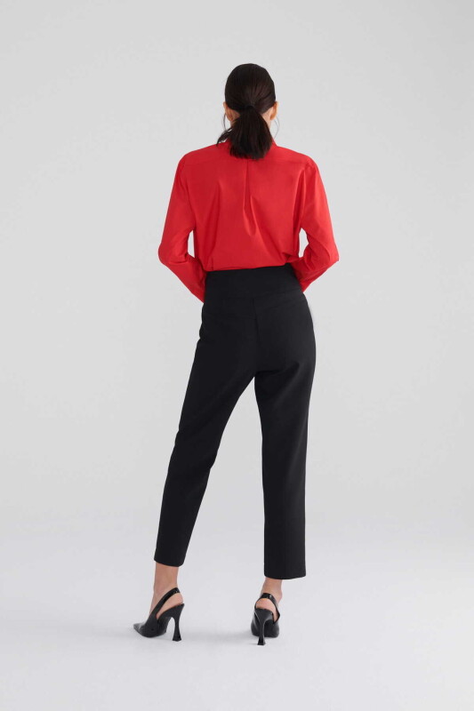  Kısa Paçalı Kadın Pantolon Siyah - 2