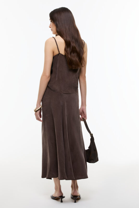 Kloş Midi Etek Kahve - Roman (1)