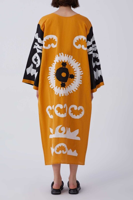 Kol Detaylı Etnik Günlük Elbise Standart Renk - 2