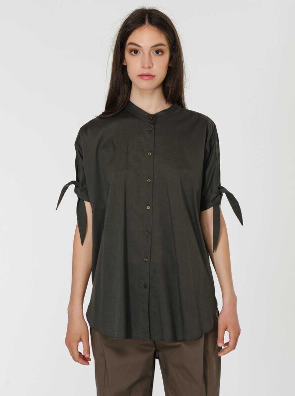 Kol Detaylı Tunik Antrasit - 1