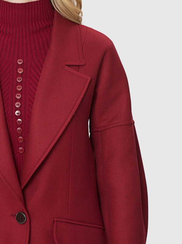  Kolları Geniş Cep Detaylı Kap Bordo - 3