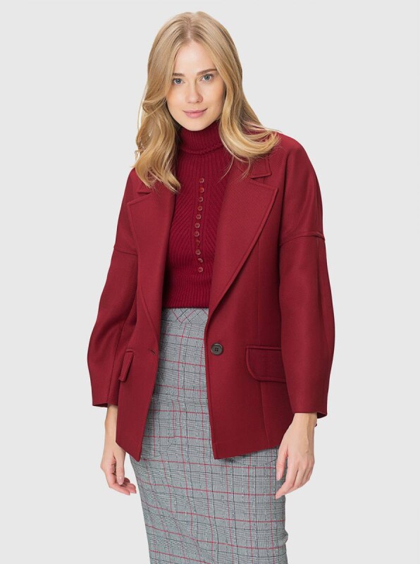  Kolları Geniş Cep Detaylı Kap Bordo - 4