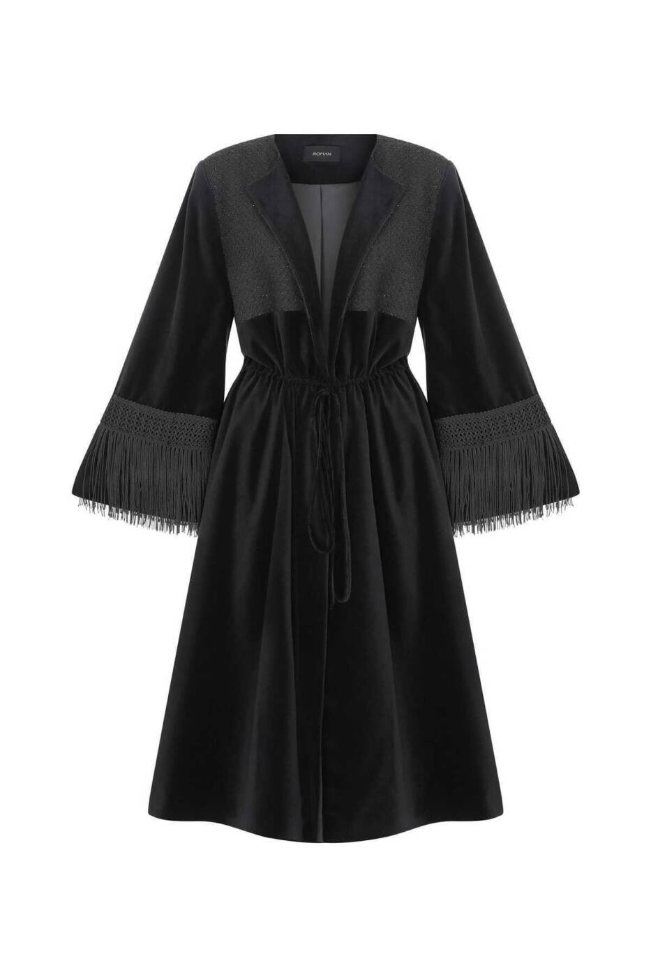  Kolları Püsküllü Kap Siyah - 4