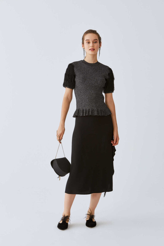  Kolları Püsküllü Triko Standart Renk - 2