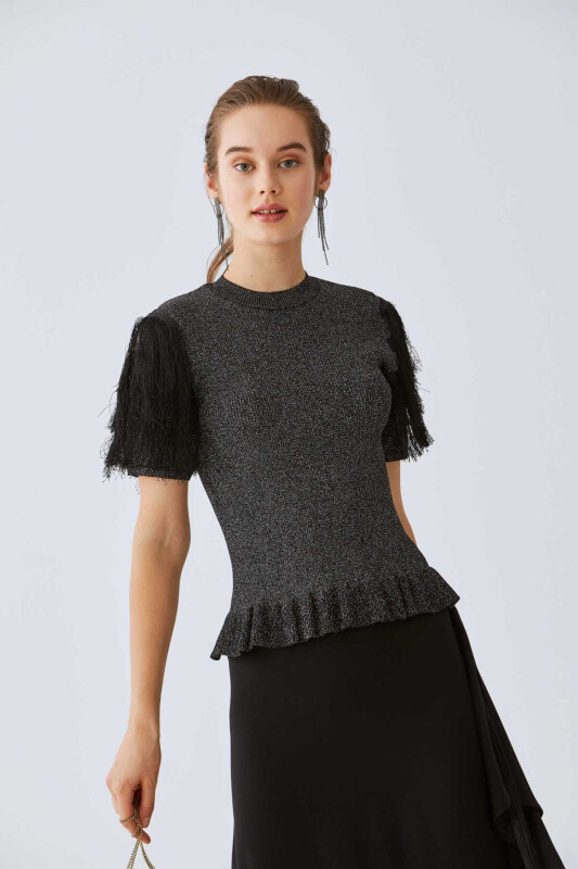  Kolları Püsküllü Triko Standart Renk - 4