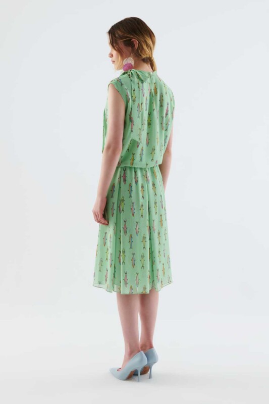 Yırtmaçlı Elbise Standart Renk - 2