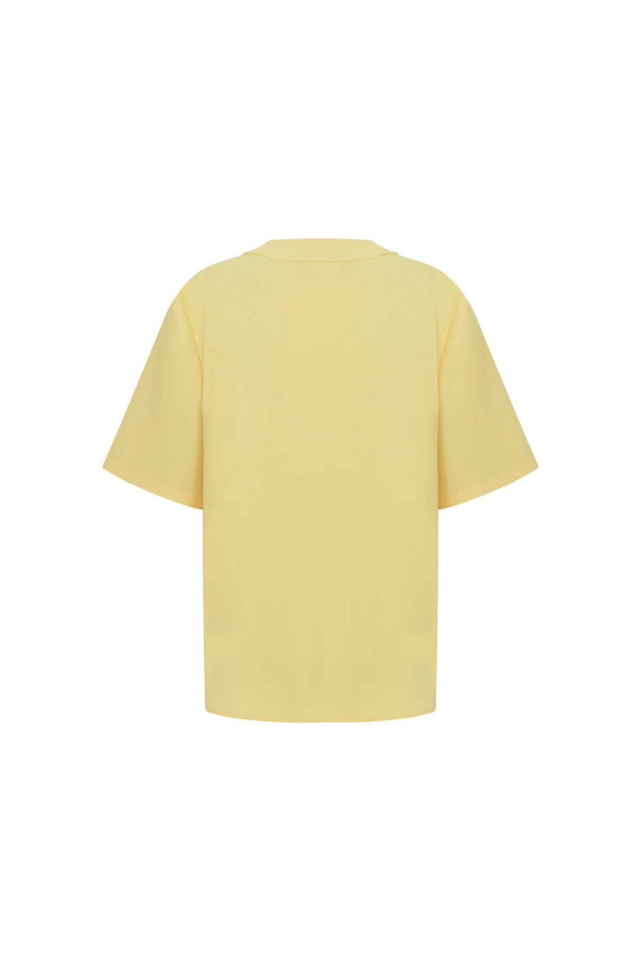  Krep Kadın Gömlek Sarı - 5