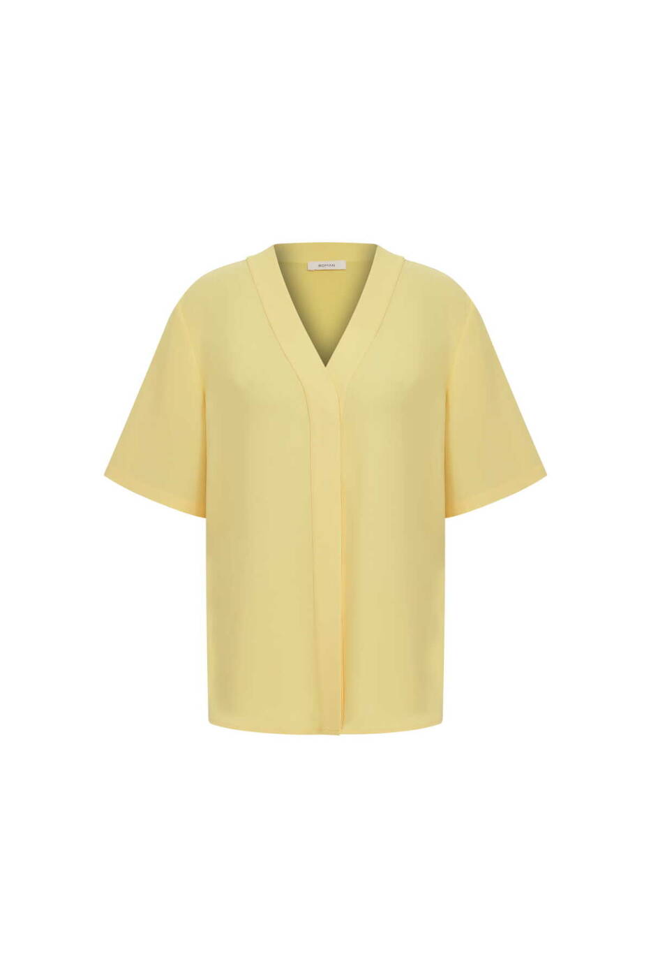  Krep Kadın Gömlek Sarı - 4