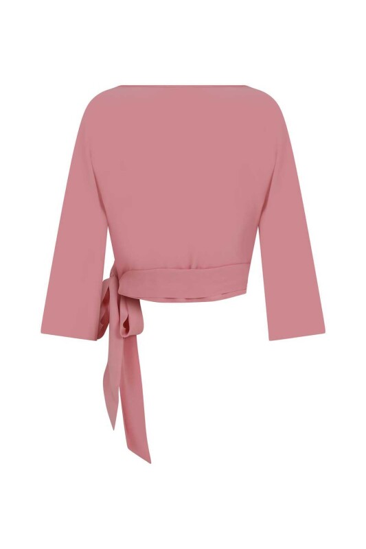 Kruvaze Bluz Pembe - 5