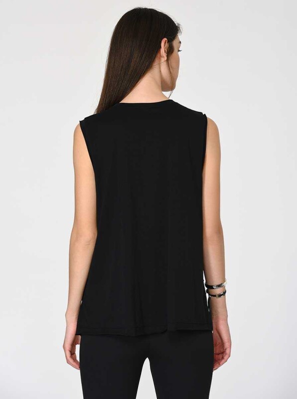 Kuş Detaylı Kadın T-Shirt Siyah - 2