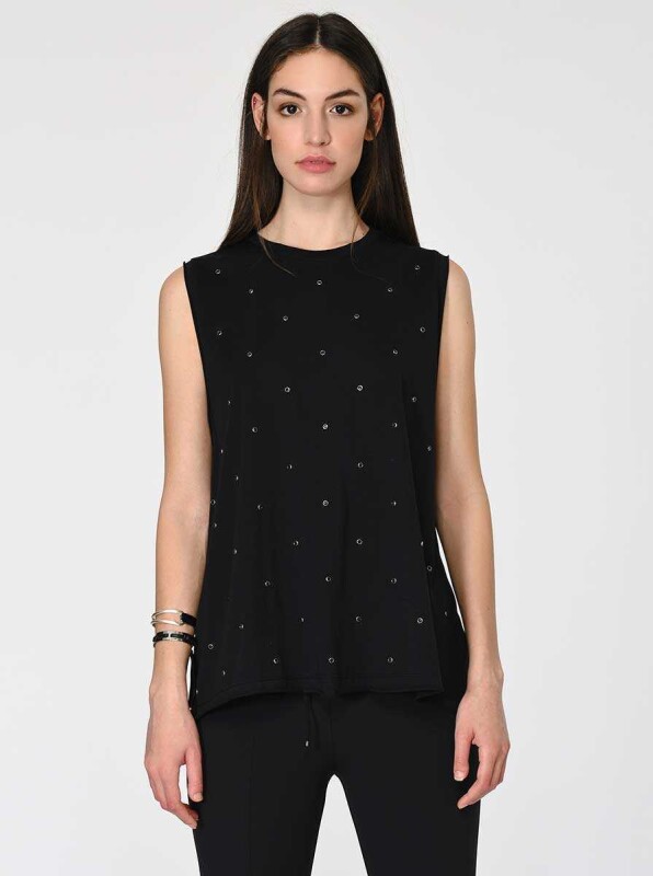 Kuş Detaylı Kadın T-Shirt Siyah - 1