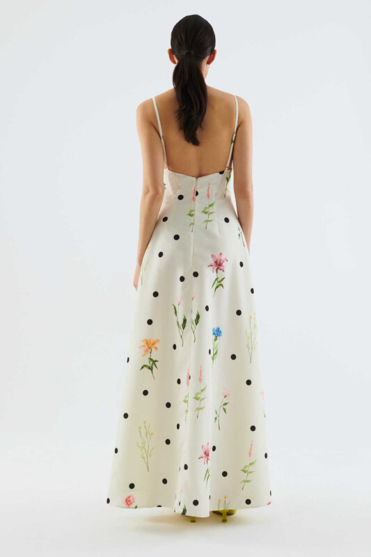 Kuşaklı Askılı Abiye Elbise Standart Renk - 2