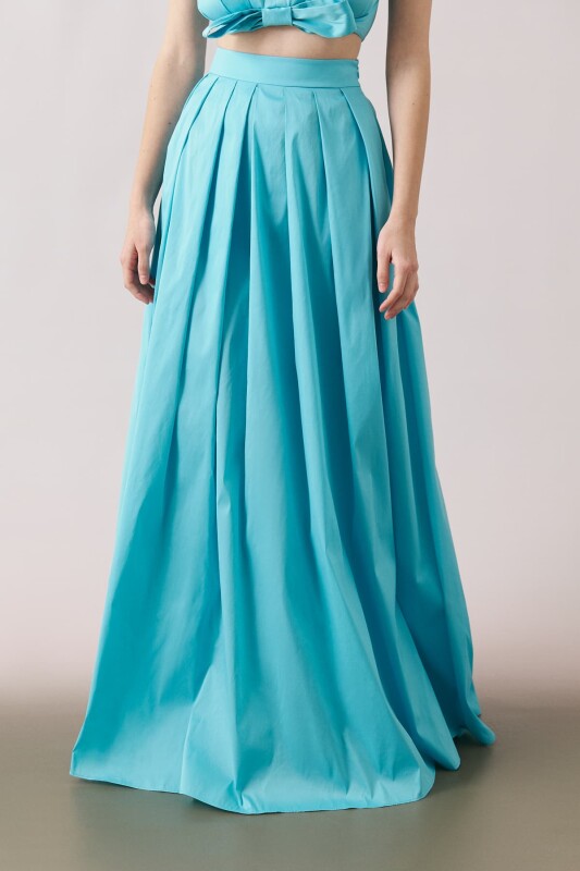 Maksi Boy Tafta Etek Mavi - 3