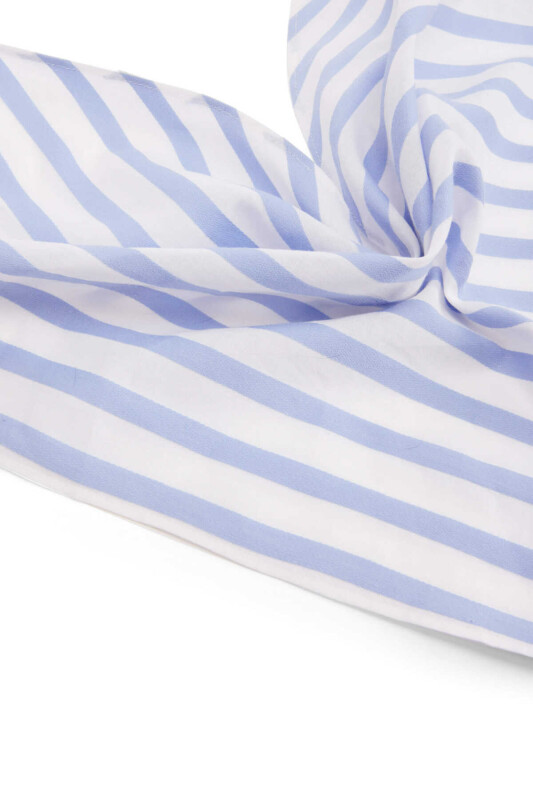 Mavi Çizgili Eşarp Standart Renk - 2