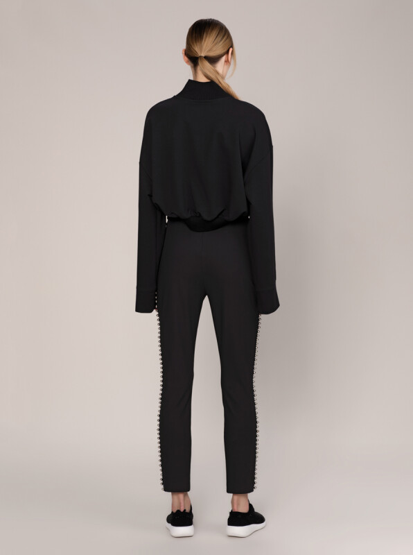  Metal Detaylı Pantolon Siyah - 2