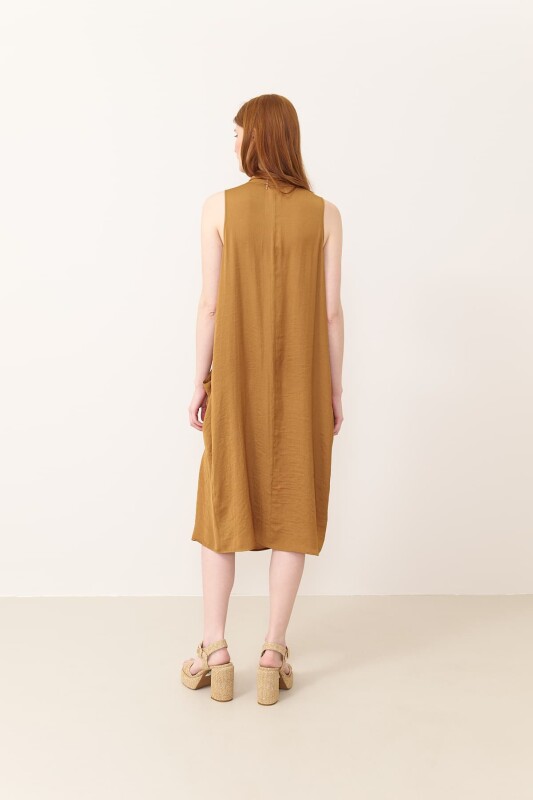 Midi Boy Saten Elbise Bal - 2