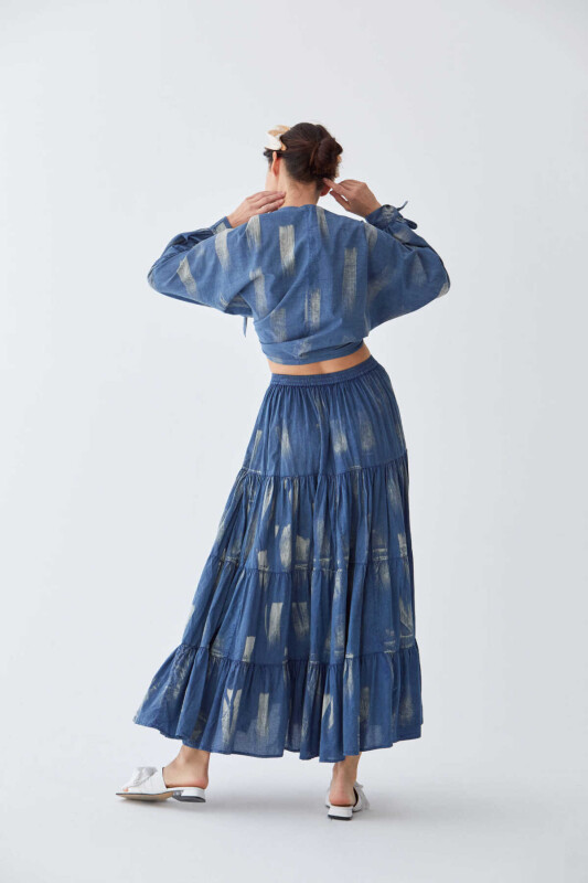 Midi Volanlı Etek Standart Renk - 2