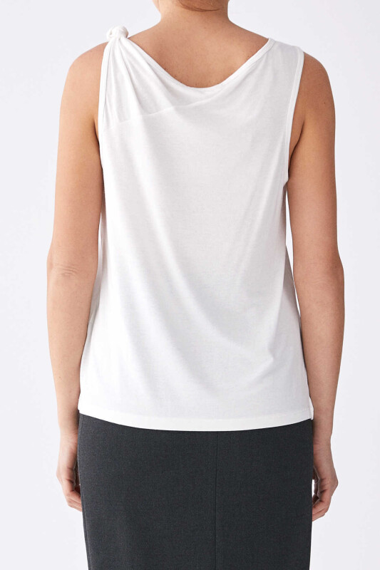 Omuz Detaylı Atlet Ekru - 2