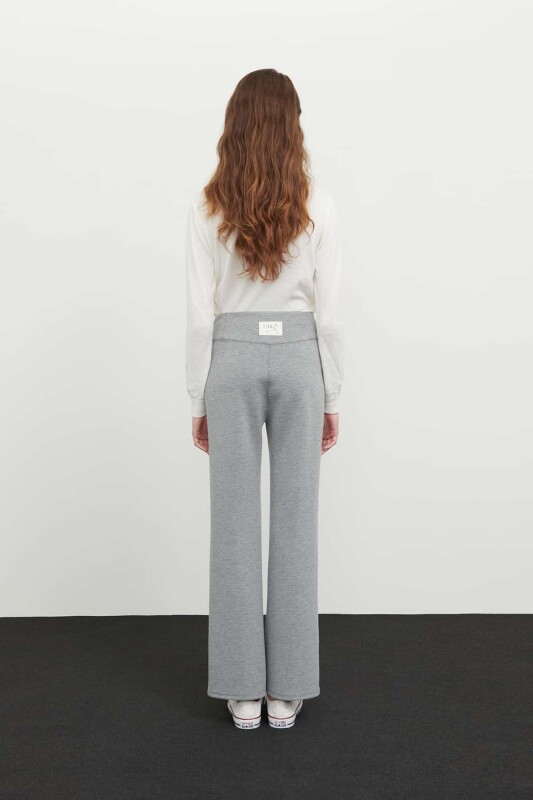 Beli Lastikli Pantolon Gri - 2