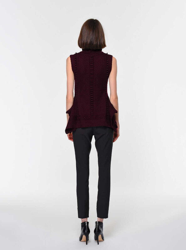  Paça Detaylı Pantolon Acı Kahve - 2