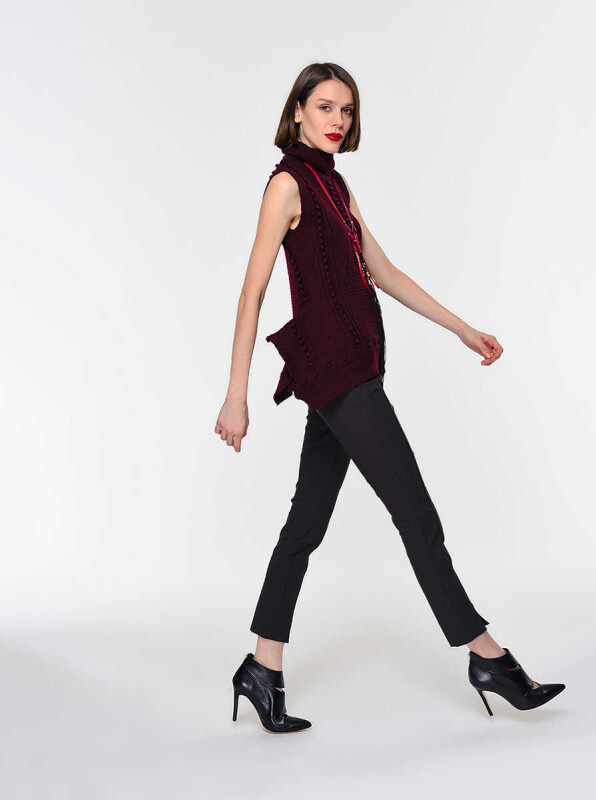  Paça Detaylı Pantolon Acı Kahve - 3