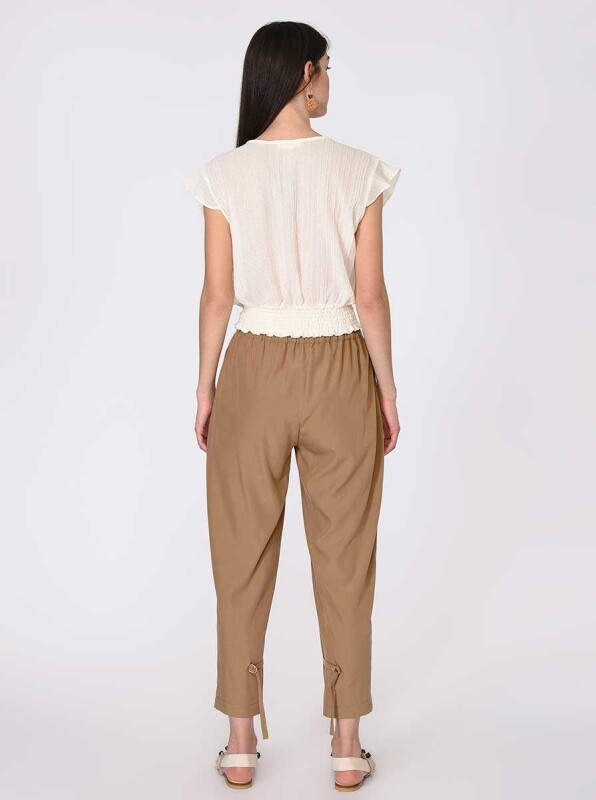 Paça Detaylı Pantolon Fındık - 2