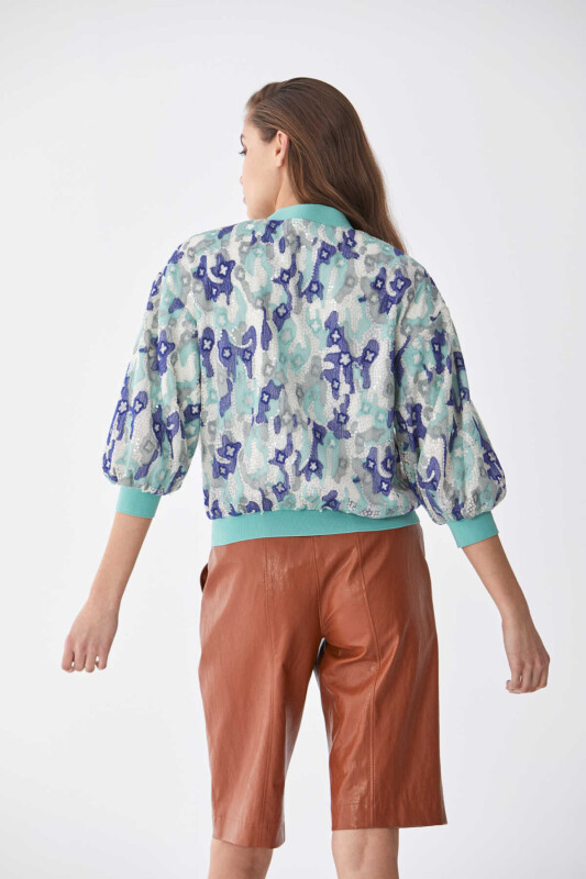 Payetli Bomber Standart Renk - 2