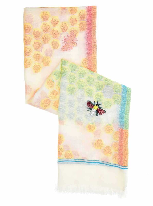 Petek Ve Arı İşlemeli Şal Standart Renk - 1