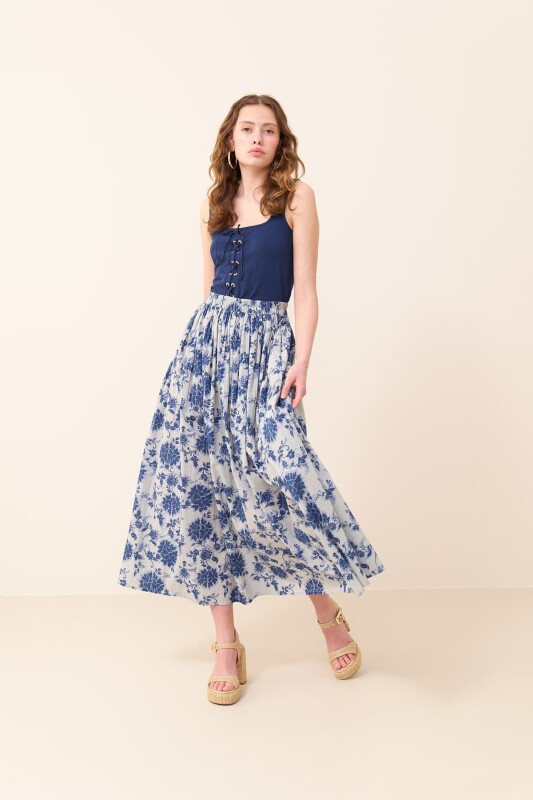 Pileli Maksi Boy Etek Standart Renk - 3