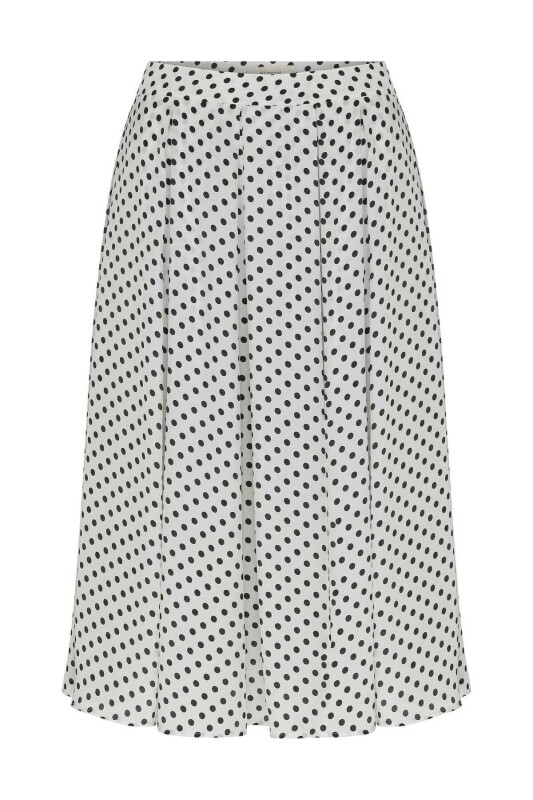 Pileli Puantiyeli Etek Standart Renk - 4