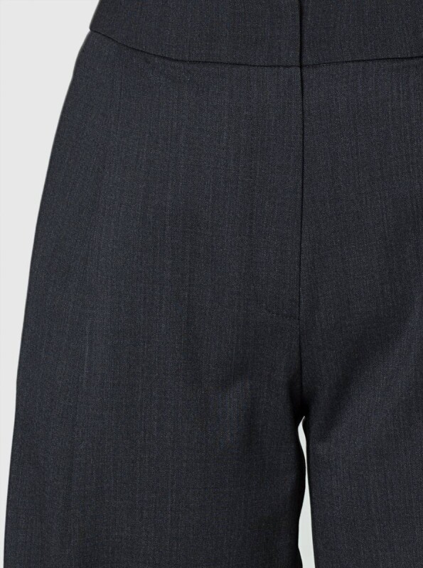  Piliseli Bol Paça Kadın Pantolon Antrasit - 3