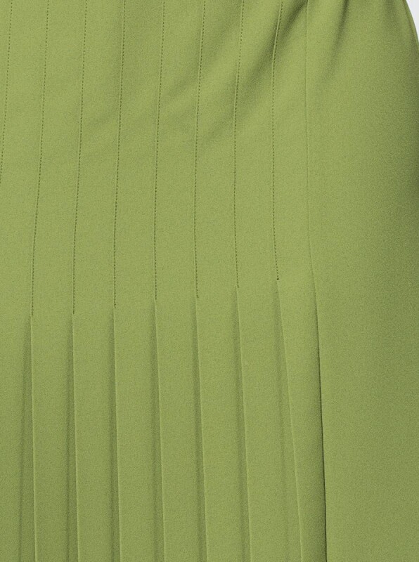  Piliseli Cep Detaylı Etek Olive - 4