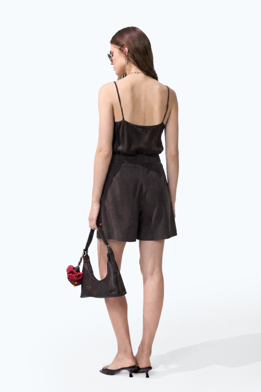 Pilli Şort Kahve - 3