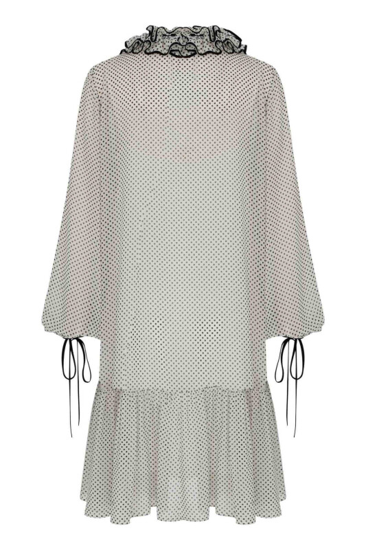  Puantiyeli Günlük Elbise Standart Renk - 5