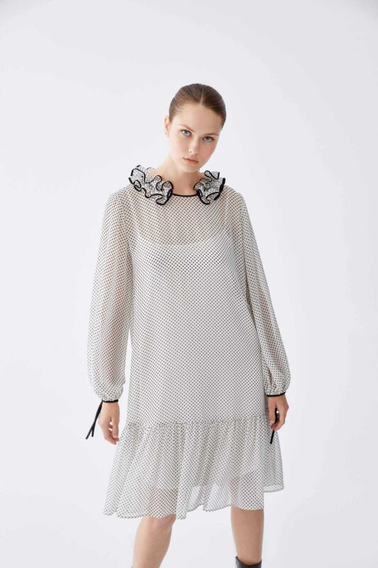  Puantiyeli Günlük Elbise Standart Renk - 3