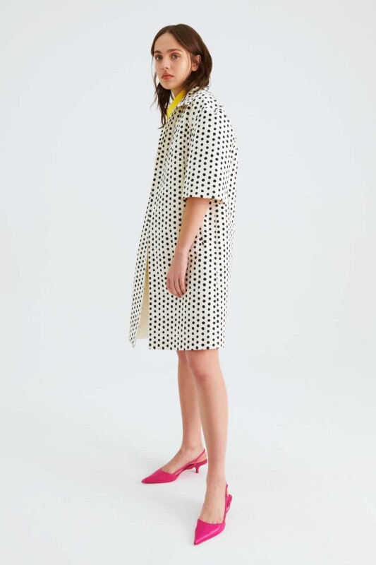 Puantiyeli Kap Siyah-Ekru - 3