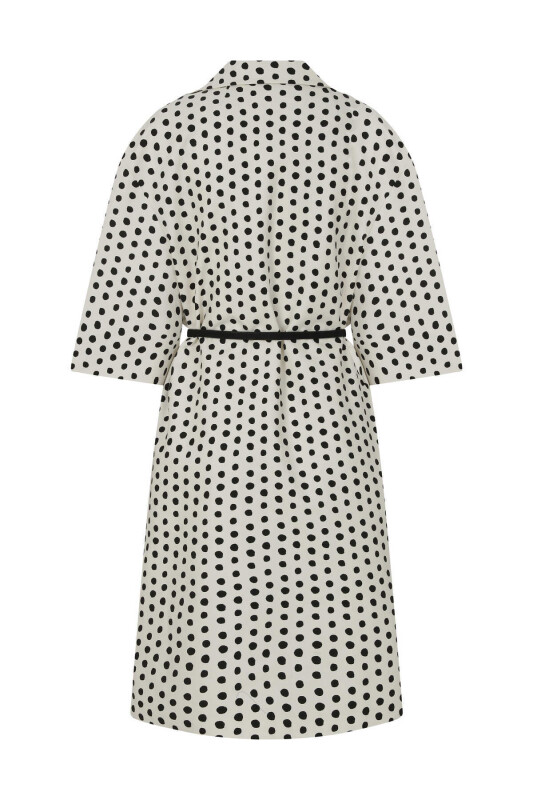 Puantiyeli Kap Siyah-Ekru - 5