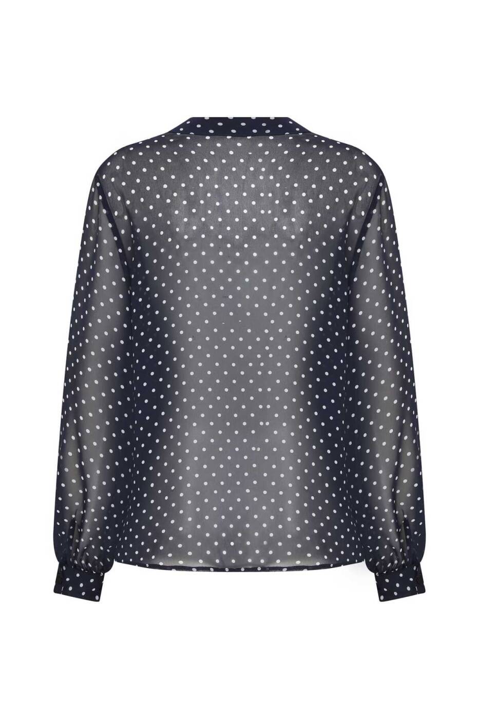  Puantiyeli Transparan Bluz Standart Renk - 5