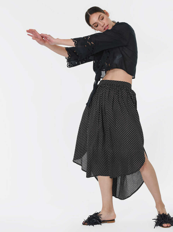 Puantiyeli Uzun Etek Standart Renk - 4