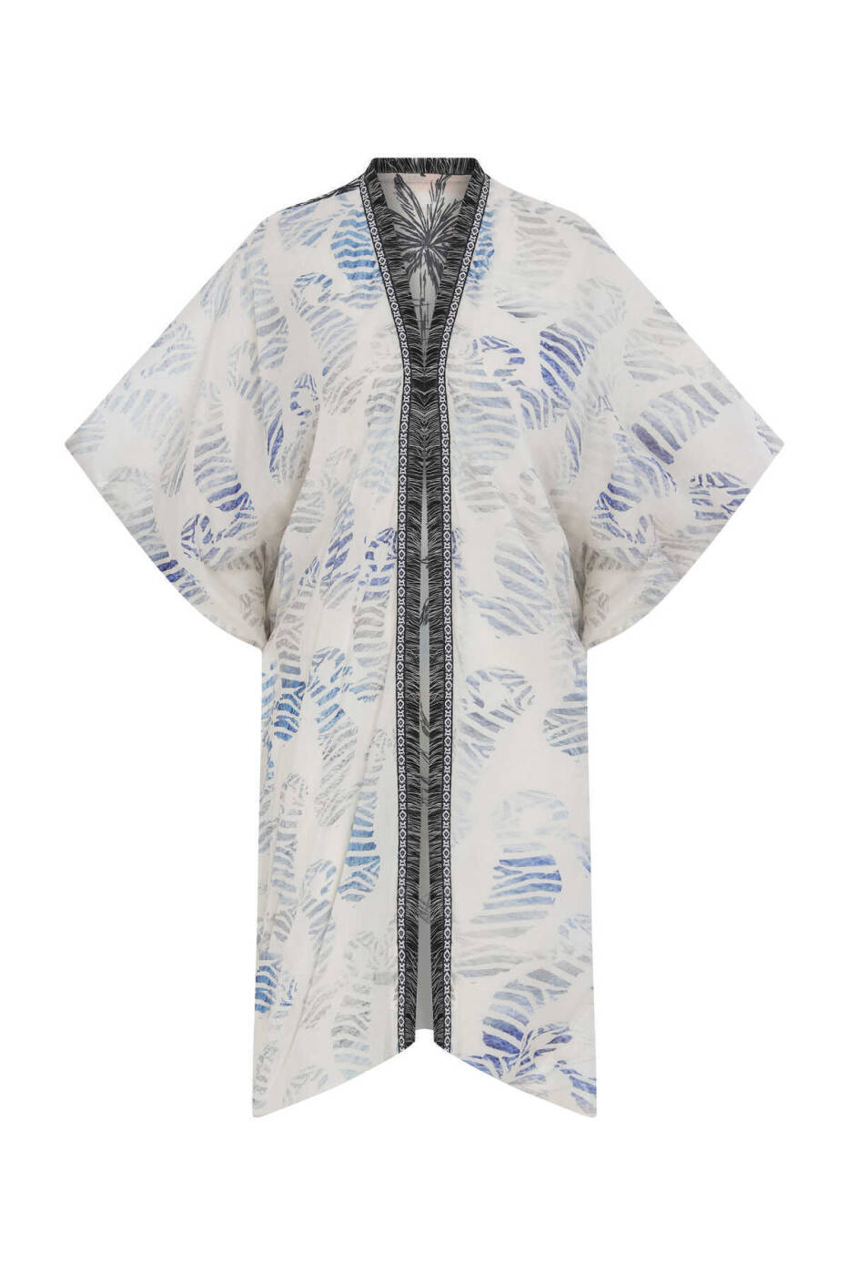 Püsküllü Desenli Etnik Kimono Standart Renk - 4