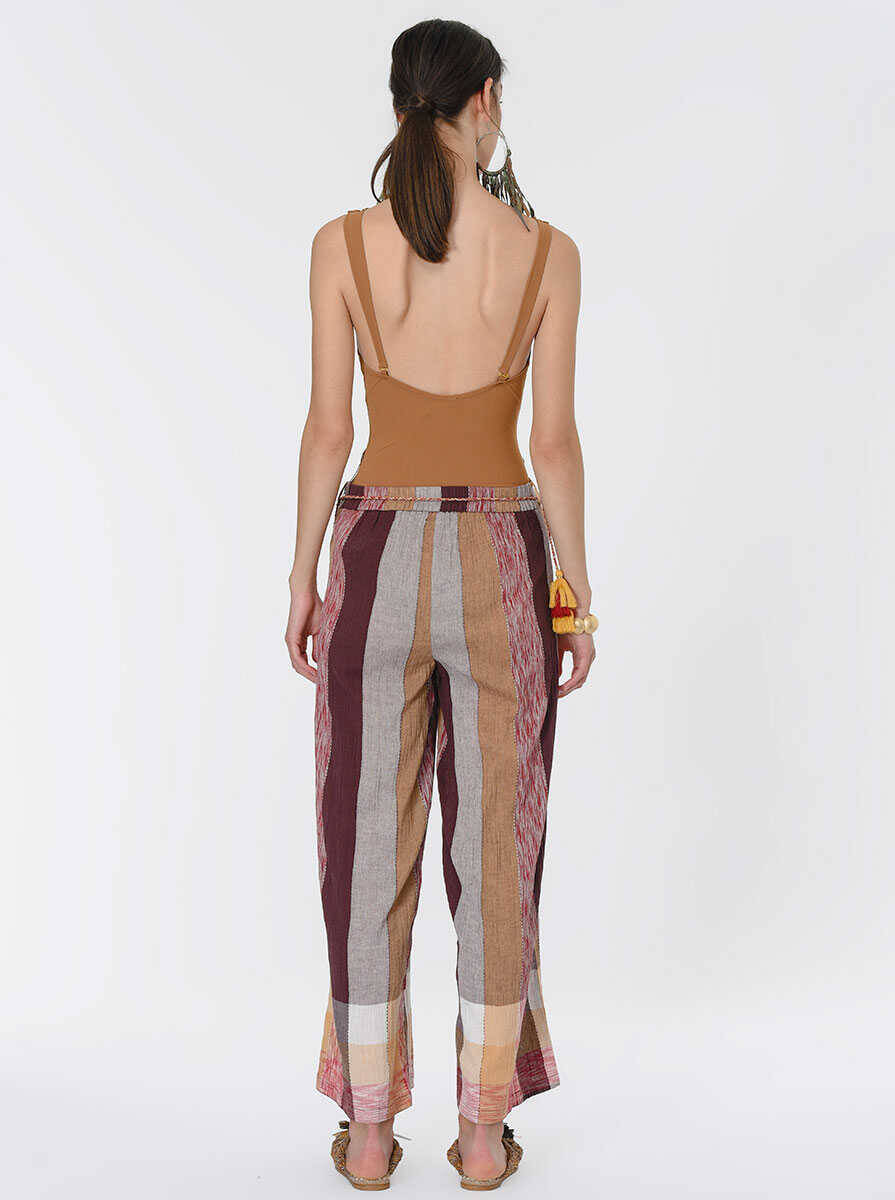 Püsküllü Renkli Kadın Pantolon Standart Renk - 2
