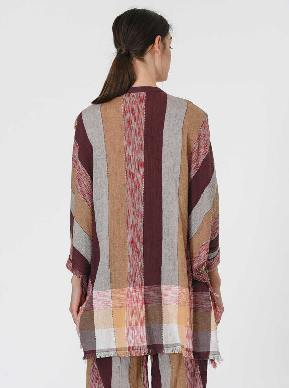 Renk Desenli Kimono Standart Renk - 2