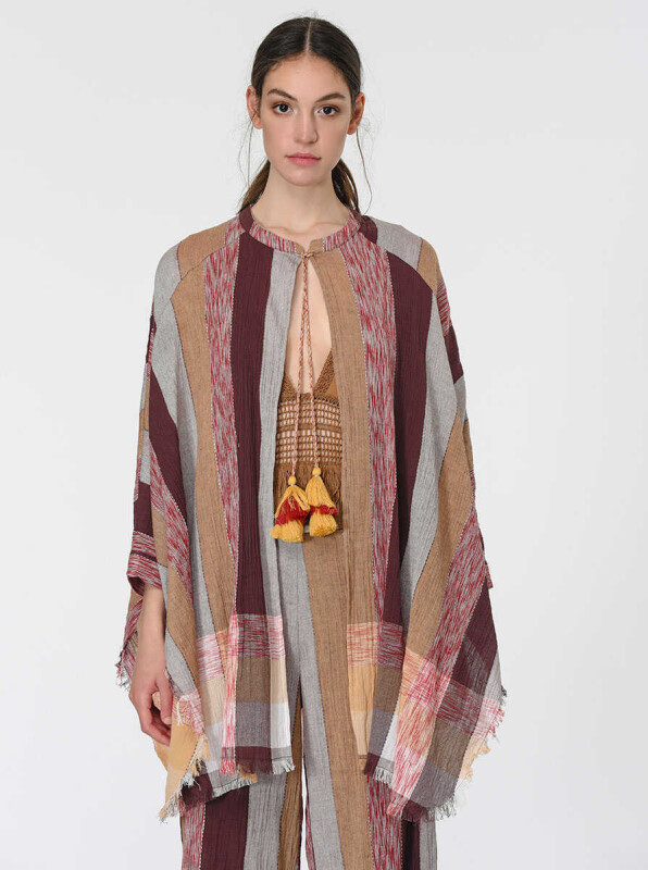 Renk Desenli Kimono Standart Renk - 1